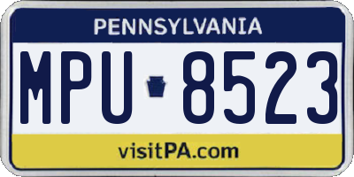 PA license plate MPU8523