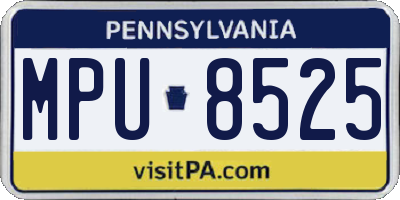 PA license plate MPU8525