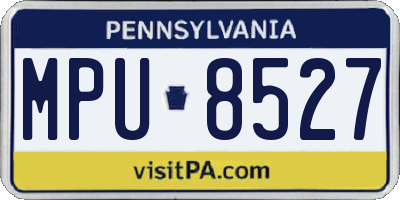 PA license plate MPU8527