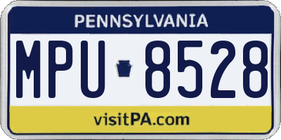 PA license plate MPU8528