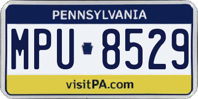 PA license plate MPU8529