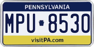PA license plate MPU8530