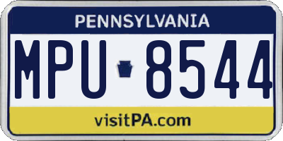PA license plate MPU8544