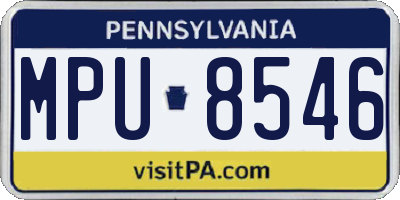PA license plate MPU8546