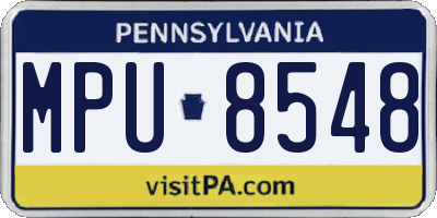 PA license plate MPU8548