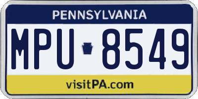PA license plate MPU8549