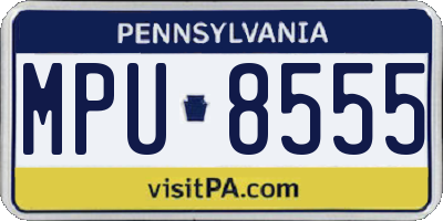 PA license plate MPU8555