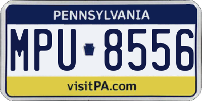 PA license plate MPU8556