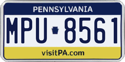 PA license plate MPU8561