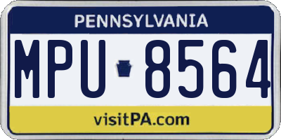 PA license plate MPU8564