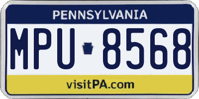 PA license plate MPU8568