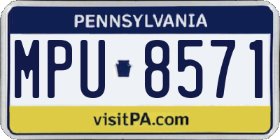 PA license plate MPU8571