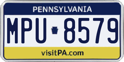 PA license plate MPU8579