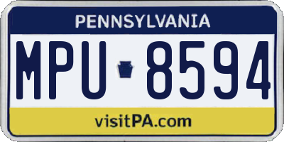 PA license plate MPU8594
