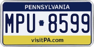 PA license plate MPU8599