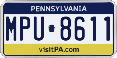 PA license plate MPU8611