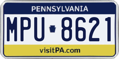 PA license plate MPU8621