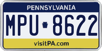 PA license plate MPU8622