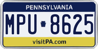 PA license plate MPU8625