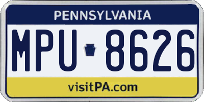 PA license plate MPU8626