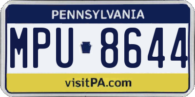 PA license plate MPU8644
