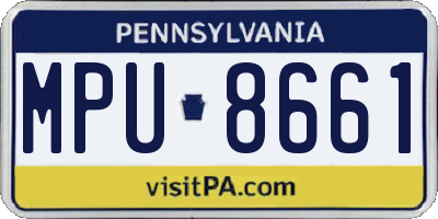 PA license plate MPU8661