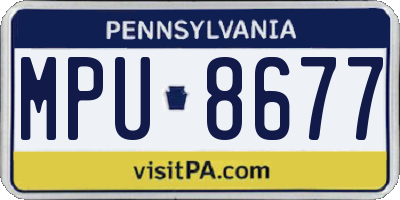 PA license plate MPU8677
