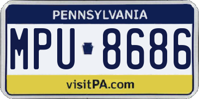 PA license plate MPU8686