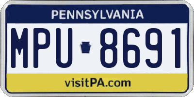 PA license plate MPU8691