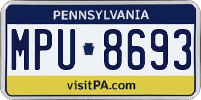 PA license plate MPU8693