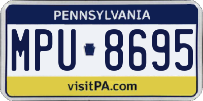 PA license plate MPU8695