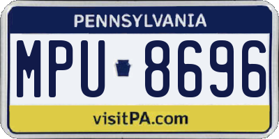 PA license plate MPU8696