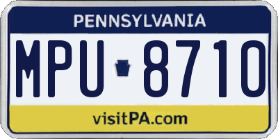PA license plate MPU8710