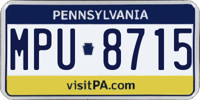 PA license plate MPU8715