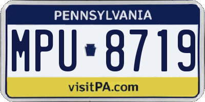 PA license plate MPU8719