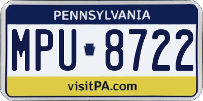 PA license plate MPU8722