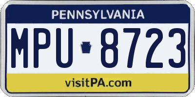 PA license plate MPU8723