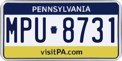 PA license plate MPU8731