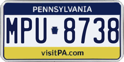 PA license plate MPU8738