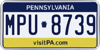 PA license plate MPU8739
