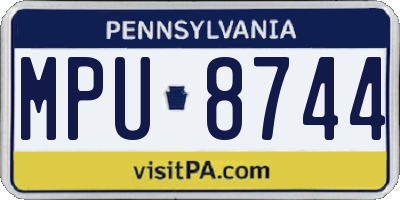 PA license plate MPU8744