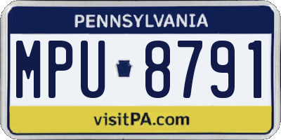 PA license plate MPU8791