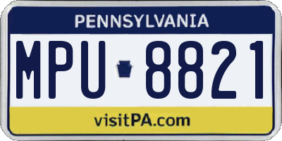 PA license plate MPU8821
