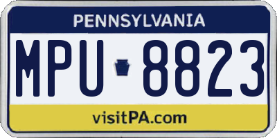 PA license plate MPU8823