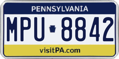 PA license plate MPU8842