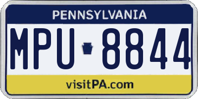 PA license plate MPU8844