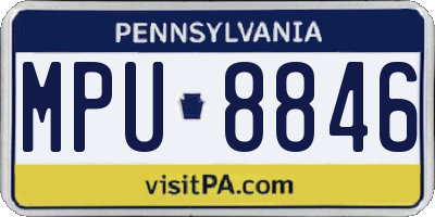 PA license plate MPU8846