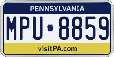 PA license plate MPU8859