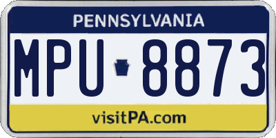 PA license plate MPU8873
