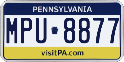 PA license plate MPU8877